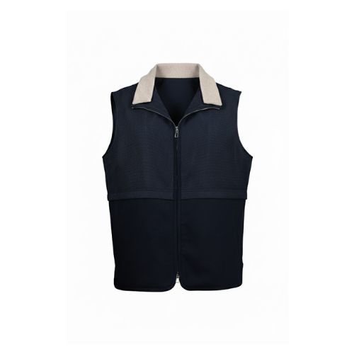 Fabric Vest  With Polyester Lining And High Neck With Fur Rex Rabbit-006-8-205