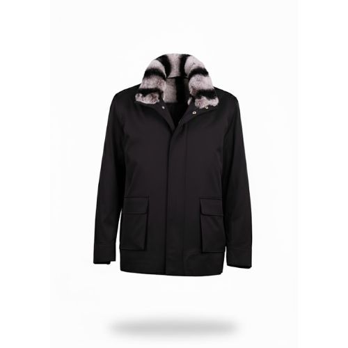 Raincoat Jacket With Fur Rex Rabbit - 014 - 3