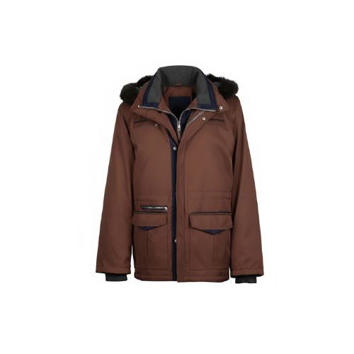 Raincoat Jacket With Fabric and Rex Rabbit Hood - 027 - 68