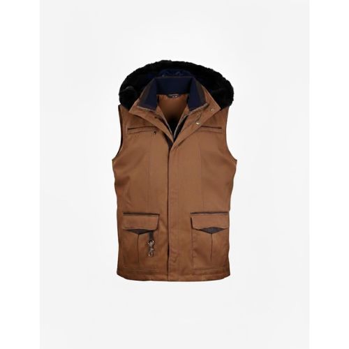 Vest Raincoat with Wool & Hoodie with Fur - 028- 84