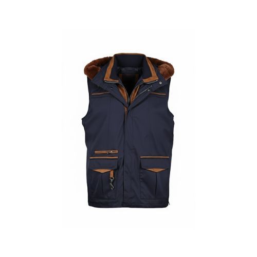 Vest Raincoat with Wool & Hoodie with Fur - 028- 103