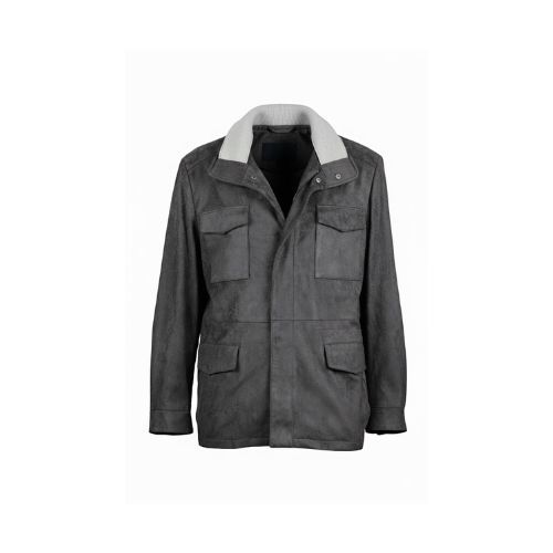 Suede Lamb  Jacket with Fabric and Cotton Lining-015-60