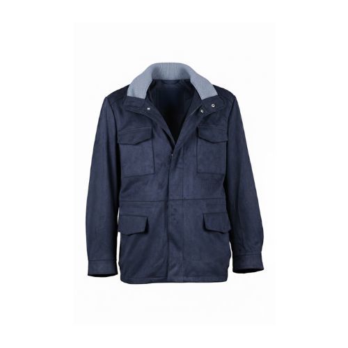 Suede Lamb  Jacket with Fabric and Cotton Lining-015-61