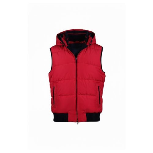 Raincoat Vest With Cashmere Lining And hood With Fur Rex Rabbit - 031 -