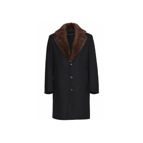 Fabric Jacket  With Cotton Lining and Mink Fur-021-9