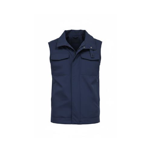 Raincoat Vest With Cotton -0127- Navy Blue