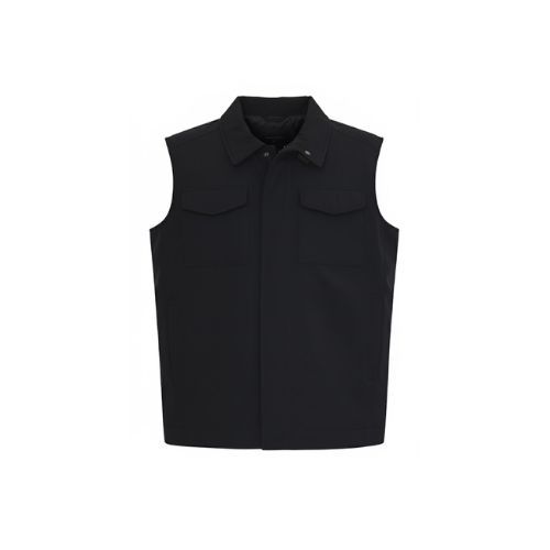 Raincoat Vest With Cotton -0127- Black