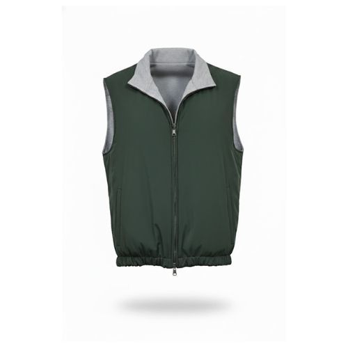 Raincoat Vest With Cotton Lining and Double Face -0126- Green