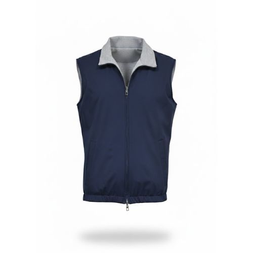 Raincoat Vest With Cotton Lining and Double Face -0126- Dark Blue