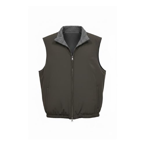 Raincoat Vest With Cotton Lining and Double Face -0126- Brown
