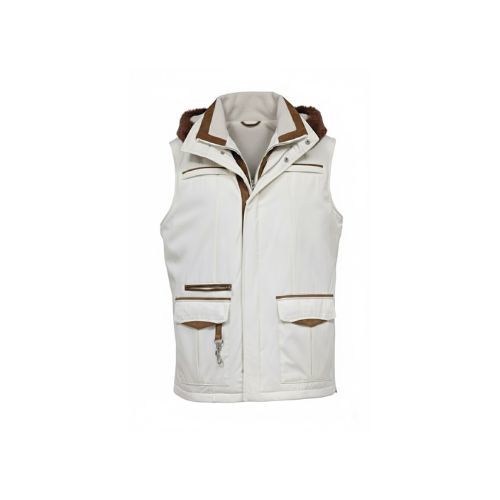 Vest Raincoat with Wool & Hoodie with Fur - 028- 25