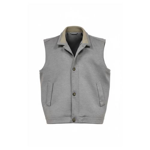 Fabric Vest with Cotton Lining -0124- Light Grey
