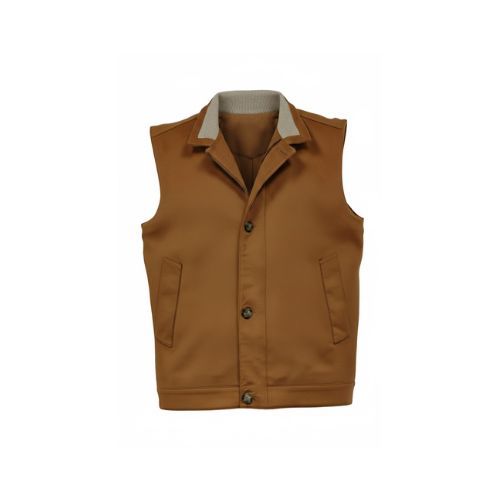 Fabric Vest with Cotton Lining -0124- Cinnamon