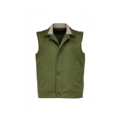 Fabric Vest with Cotton Lining -0124- Green
