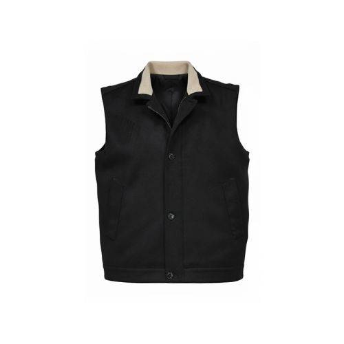 Fabric Vest with Cotton Lining -0124- Black