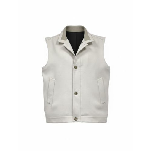 Fabric Vest with Cotton Lining -0124- Beige