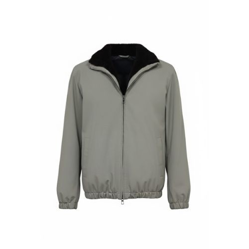 Raincoat Jacket With Lining Fur Rex Rabbit - 0110 - Olive