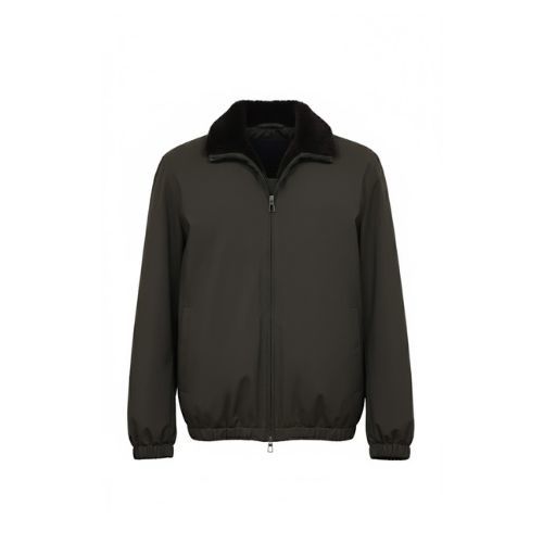 Raincoat Jacket With Lining Fur Rex Rabbit - 0110 - Brown