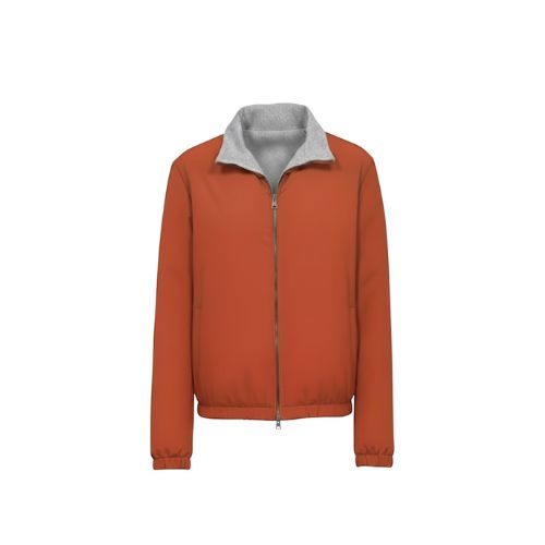 Raincoat Jacket With Cotton Double Face -0116- Orange