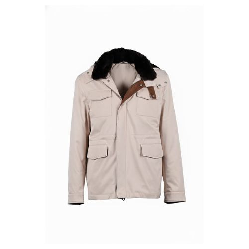 Raincoat Jacket With Fur Rex Rabbit, Lining and Hood - 0013 - 11