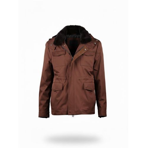 Raincoat Jacket With Fur Rex Rabbit, Lining and Hood - 0013 - 68