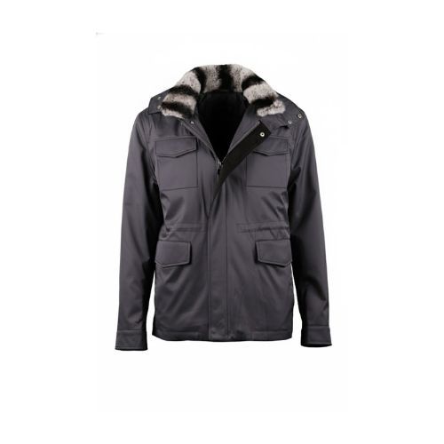 Raincoat Jacket With Fur Rex Rabbit, Lining and Hood - 0013 - 89