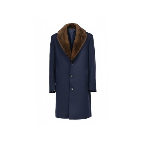 Fabric Jacket  With Cotton Lining and Mink Fur-021-8