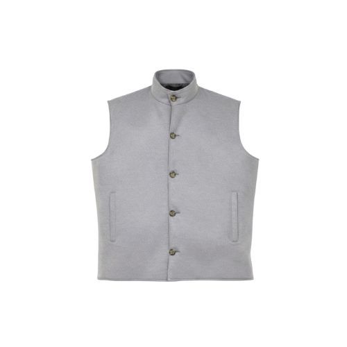 Fabric Vest with Polyester 2 -0133- Light Gray