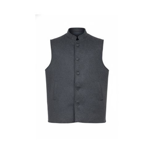 Fabric Vest with Polyester 2 -0133- Dark Gray