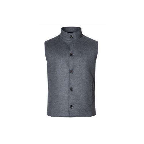 Fabric Vest with Polyester 2 -0133- Dark Light Grey