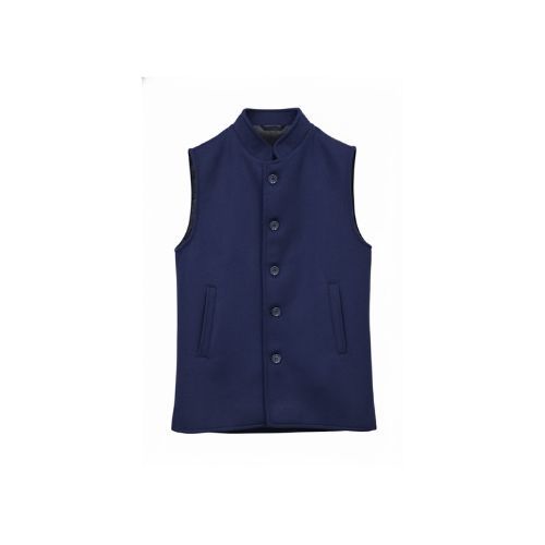 Fabric Vest with Polyester 2 -0133- Navy Blue