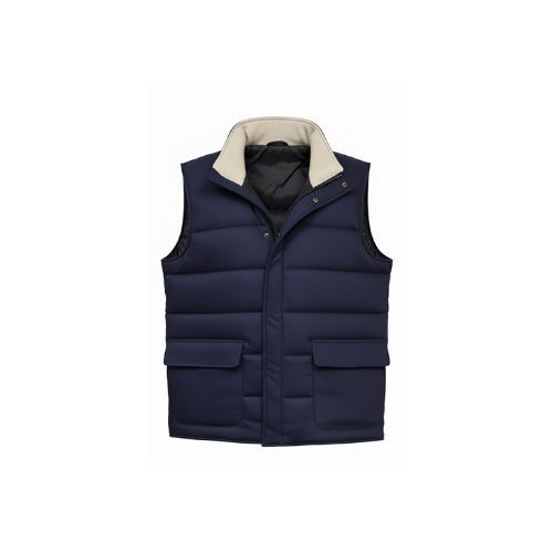 Cashmere Vest With Cotton Lining -0130- Navy Blue