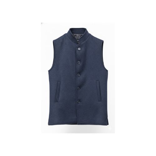 Fabric Vest with Polyester 2 -0133- Dark Navy Blue
