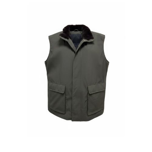 Raincoat Vest With Fur Rex Rabbit-0122- Brown