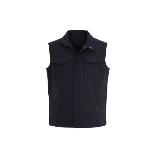 Raincoat Vest With Cotton -0127- Black