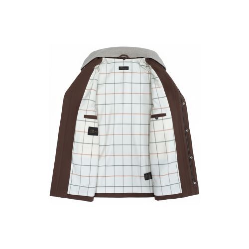 Fabric Jacket  With Cotton  Lining And High Neck With Rex Rabbit - 024 - 39