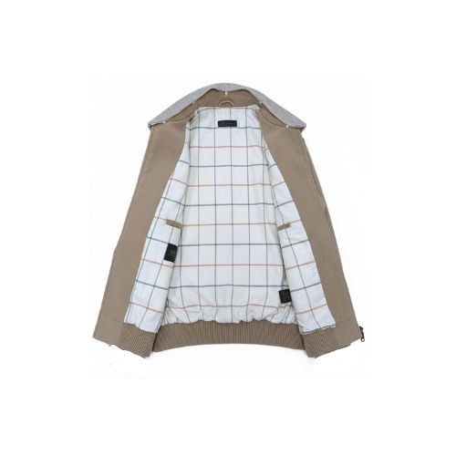 Fabric Jacket  With Cotton  Lining And High Neck With Rex Rabbit - 023 - 15