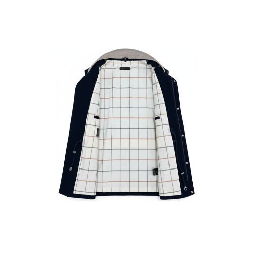 Fabric Jacket  With Cotton  Lining And High Neck With Rex Rabbit - 026 - 9