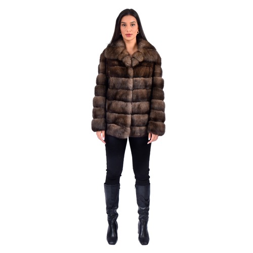 Jacket With Sable Fur Classic 70 cm - A0018