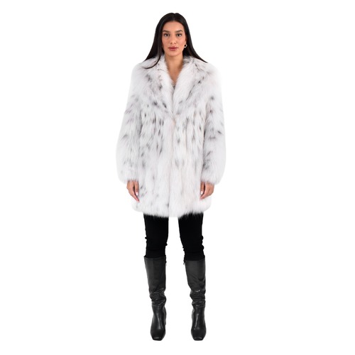 Jacket With Lynx Fur - Length 85cm - A0014