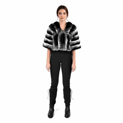 Cape Stole 4 With Chinchilla Fur - 0605