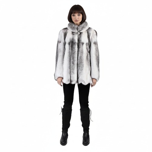 Jacket With Mink Fur - Length 70cm - 0651 - Classic Straight