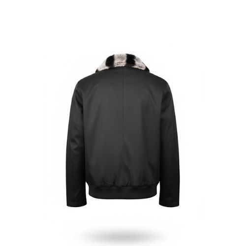 Raincoat Jacket With Rex Rabbit Fur Lining - 017 - 3