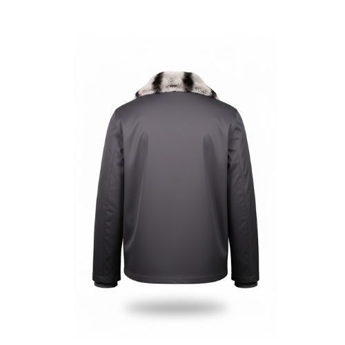 Raincoat Jacket With Rex Rabbit Fur Lining - 017 - 89