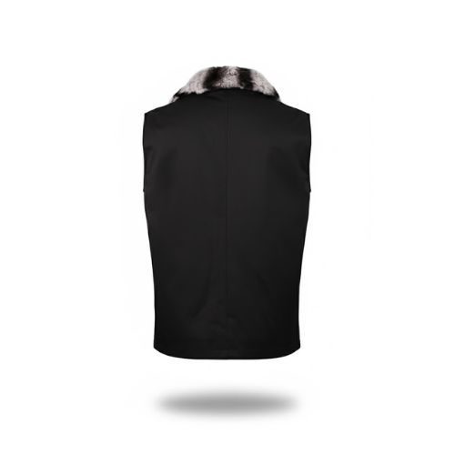 Raincoat Vest With Lining Fur Rex Rabbit  - 010-3