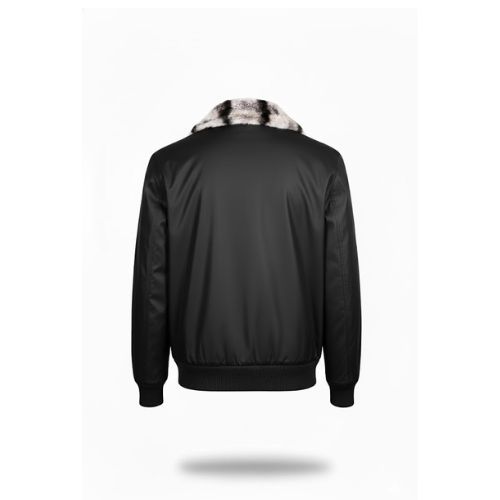 Raincoat Jacket With Rex Rabbit Fur Lining - 019 - 3