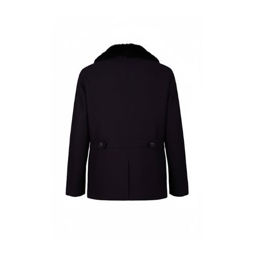 Fabric Jacket  With Cotton  Lining And High Neck With Rex Rabbit - 024 - 9