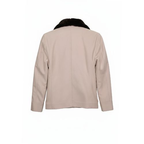 Fabric Jacket  With Cotton  Lining And High Neck With Rex Rabbit - 022 - 26