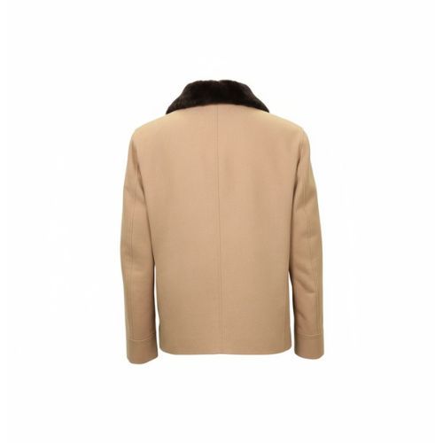 Fabric Jacket  With Cotton  Lining And High Neck With Rex Rabbit - 022 - 15