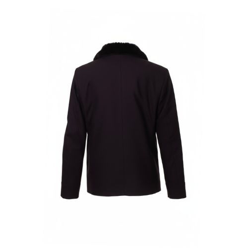 Fabric Jacket  With Cotton  Lining And High Neck With Rex Rabbit - 022 - 9